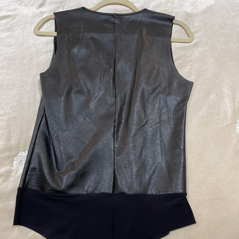 Leather black body suit